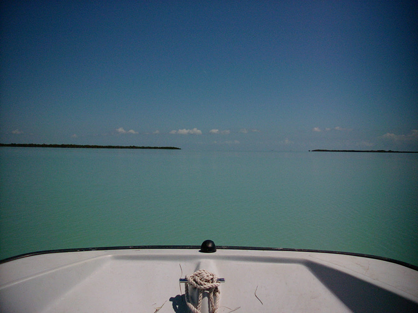 On the Horizon - view from a speedboat